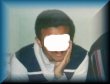 وهذه الصورة لصاحب المعجزة قبل حدوثها ويتضح فيها شكل الشعر سابقاً ولون البشرة وشكل الجمجمة